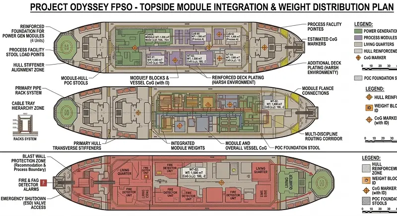 FPSO TOP SIDE MODULE 3D DRAWING